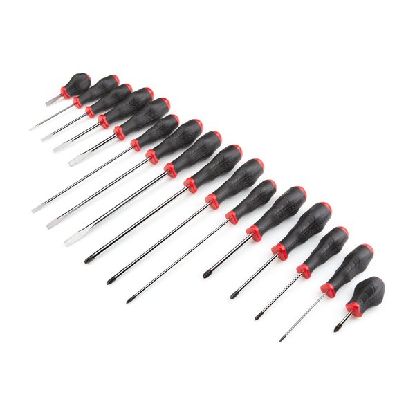 Tekton High-Torque Chrome Blade Screwdriver Set, 16-Pc. (#0-#3, 1/8-5/16 in.) DRV43008